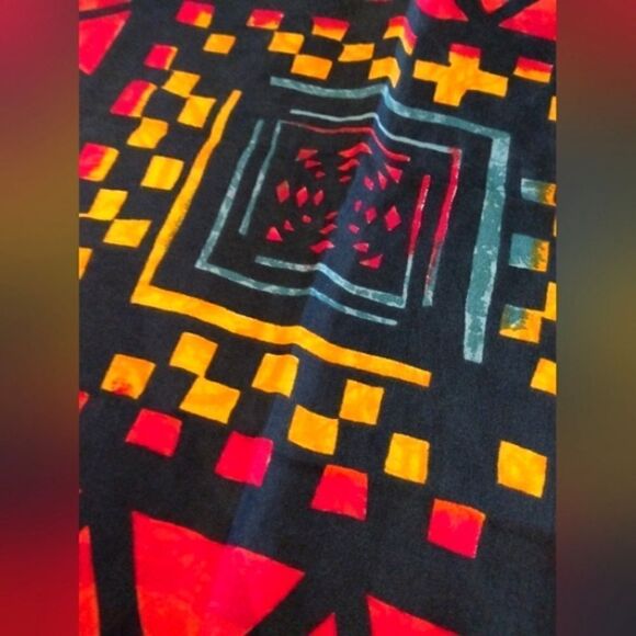 Liberty of London Vintage Silk Scarf Harlequin Rolled Hem - Picture 4 of 14